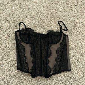 Urban outfitters black corset top